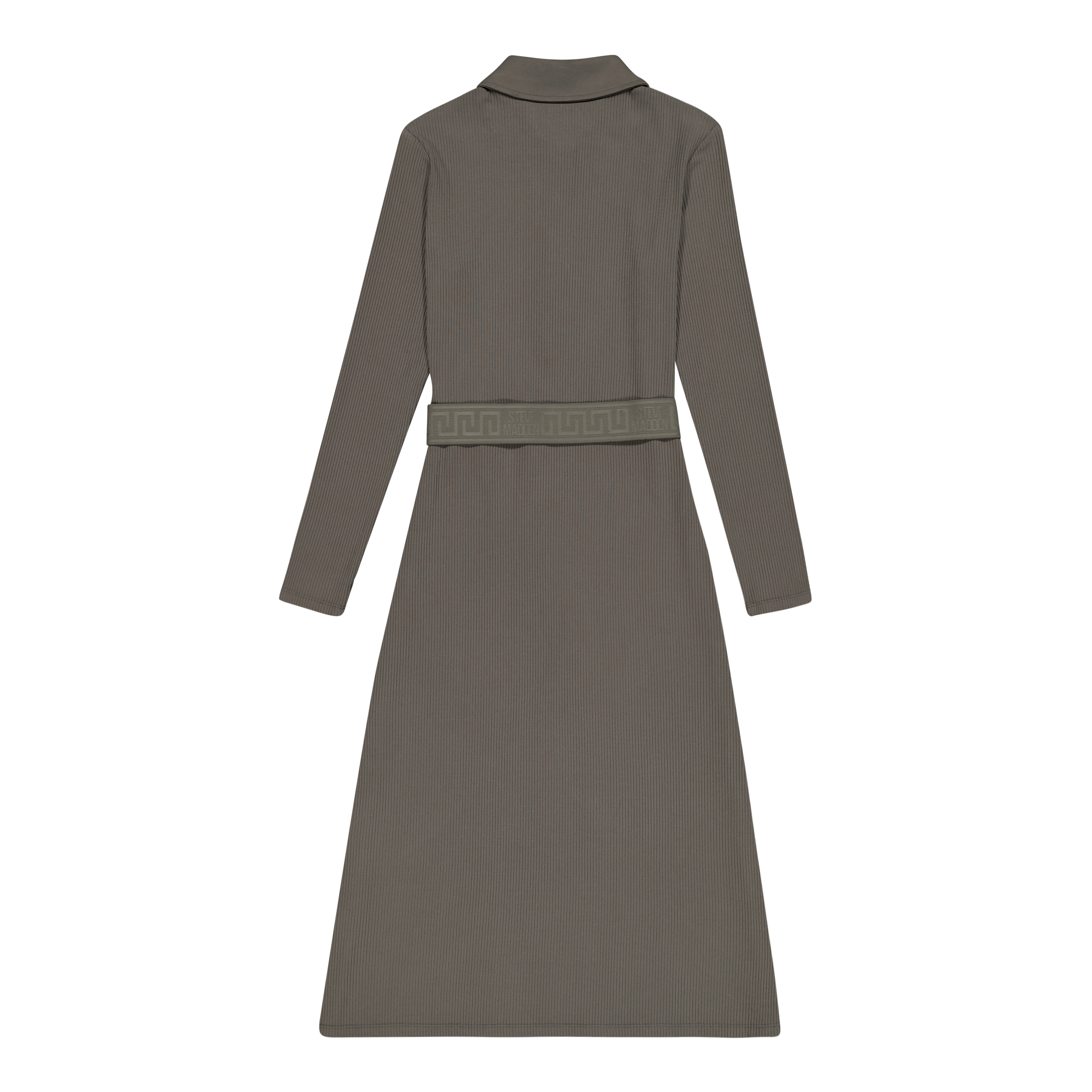 SCARLET FATIGUE BELTED MIDI DRESS - view 5