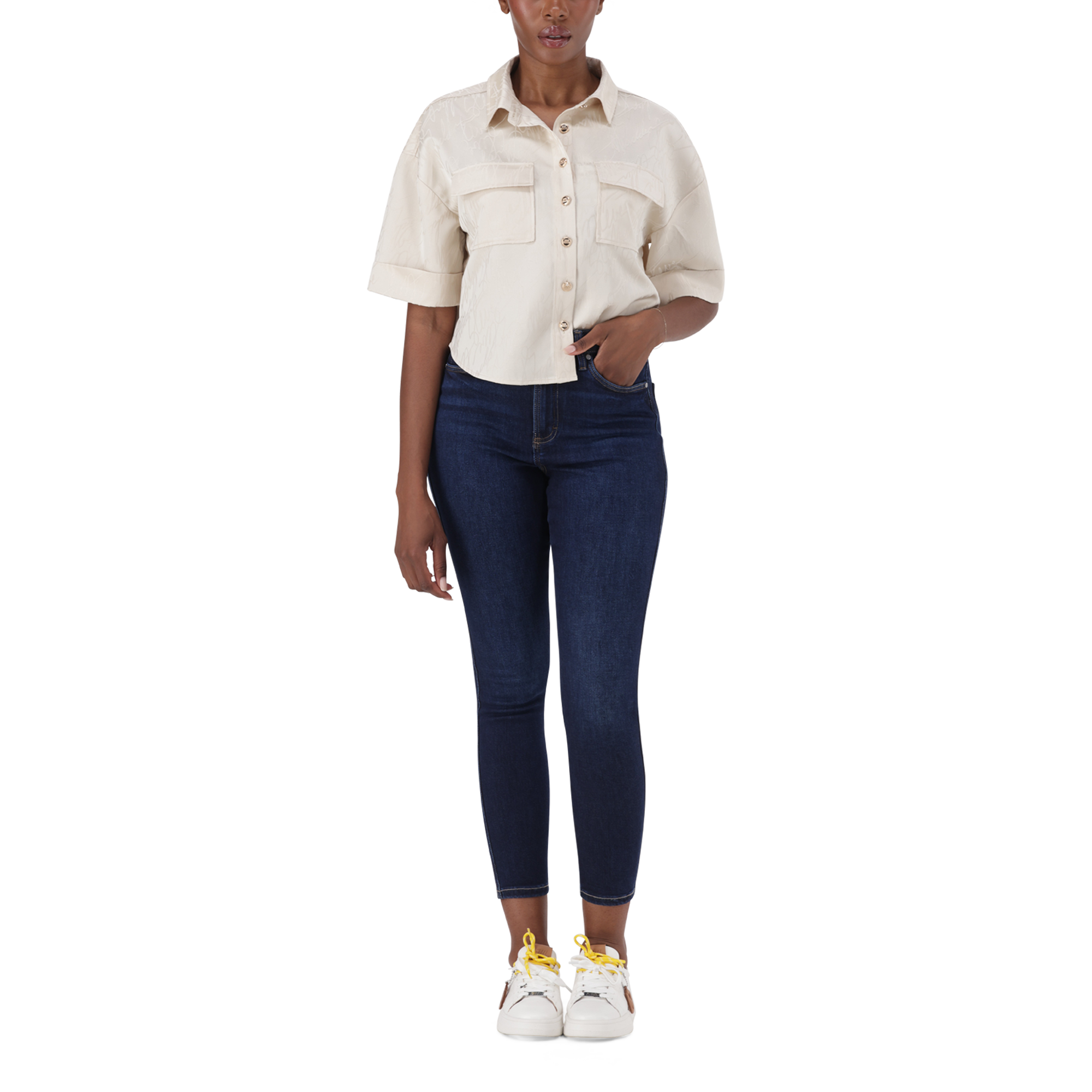 ZOE DARK BLUE CONTOUR CURVY DARK WASH SKINNY - view 3