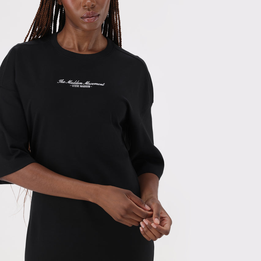 ELEANOR BLACK T-SHIRT DRESS - view 2