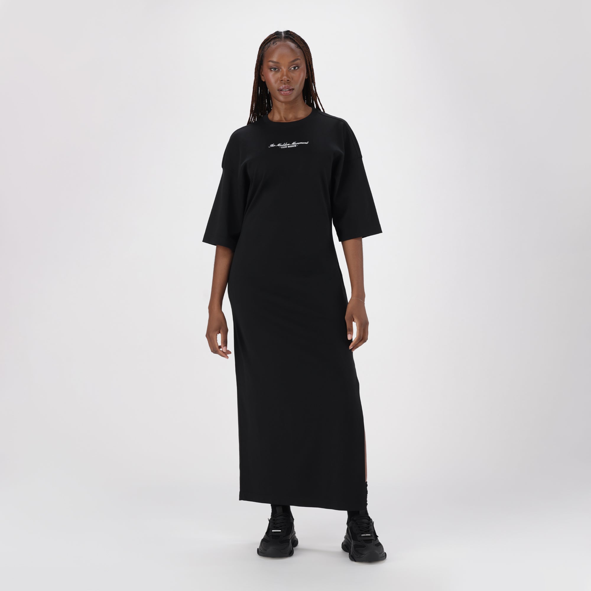 ELEANOR BLACK T-SHIRT DRESS