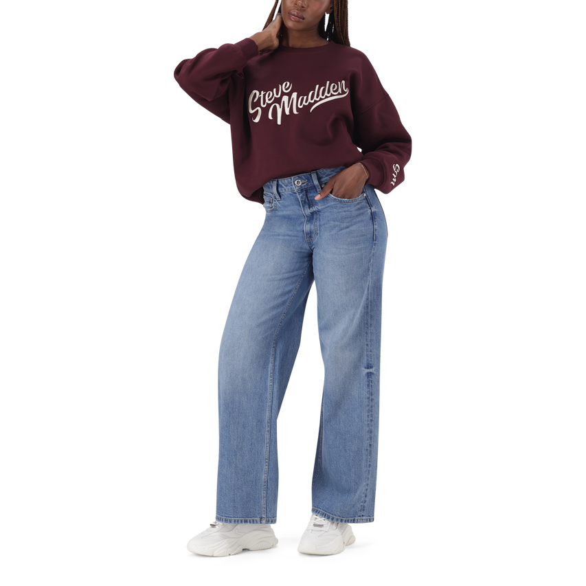 LEAH MID WASH WIDELEG