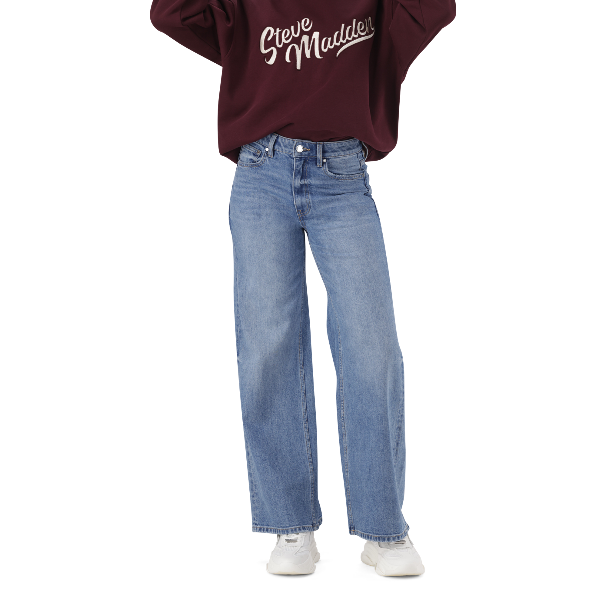 LEAH MID WASH WIDELEG