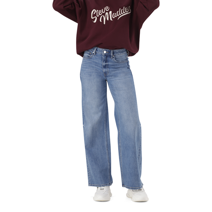 LEAH MID WASH WIDELEG