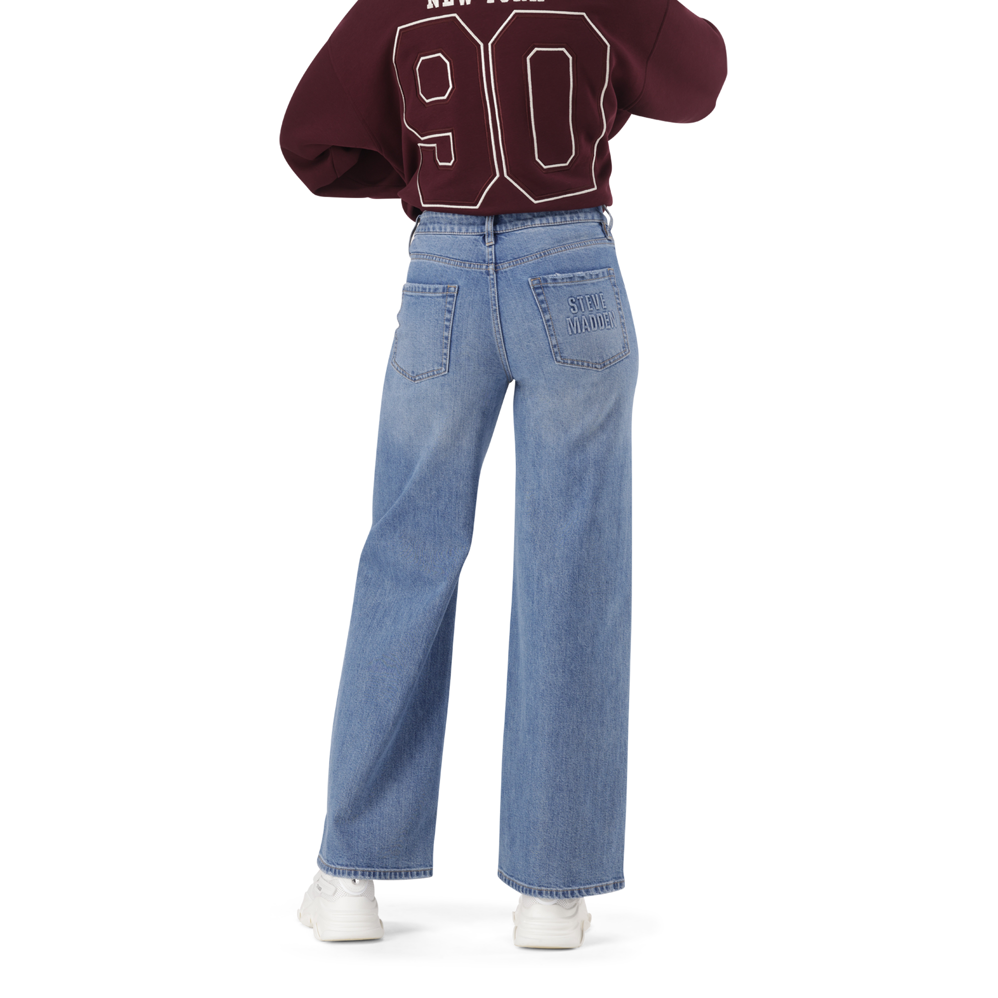 LEAH MID WASH WIDELEG