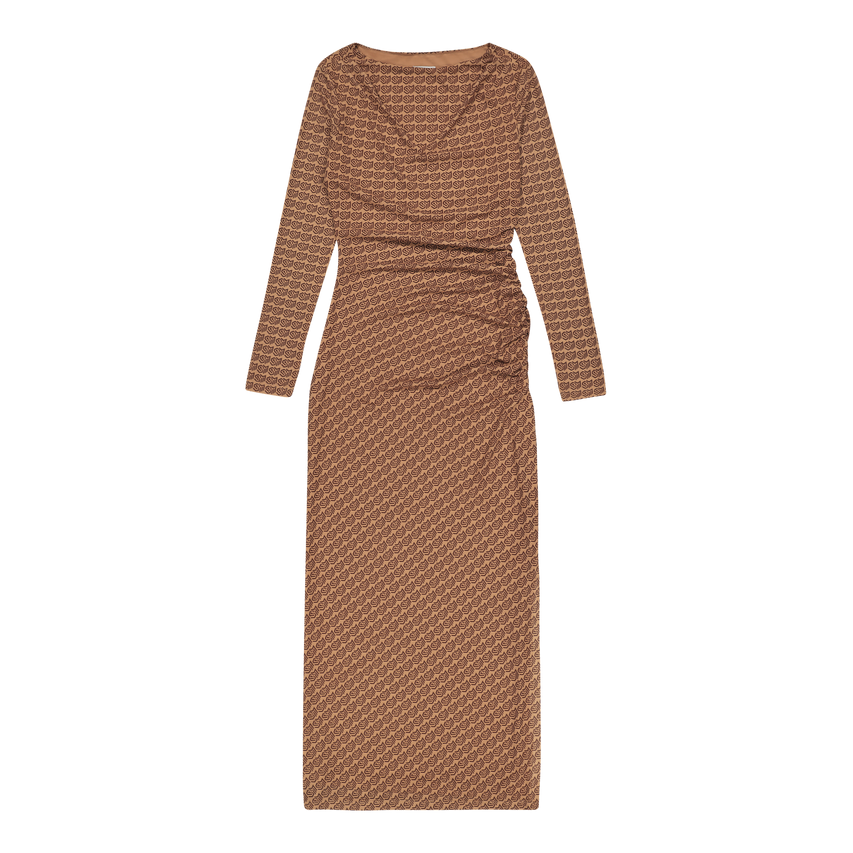 RACHEL BROWN BATEAUX NECK MIDI DRESS