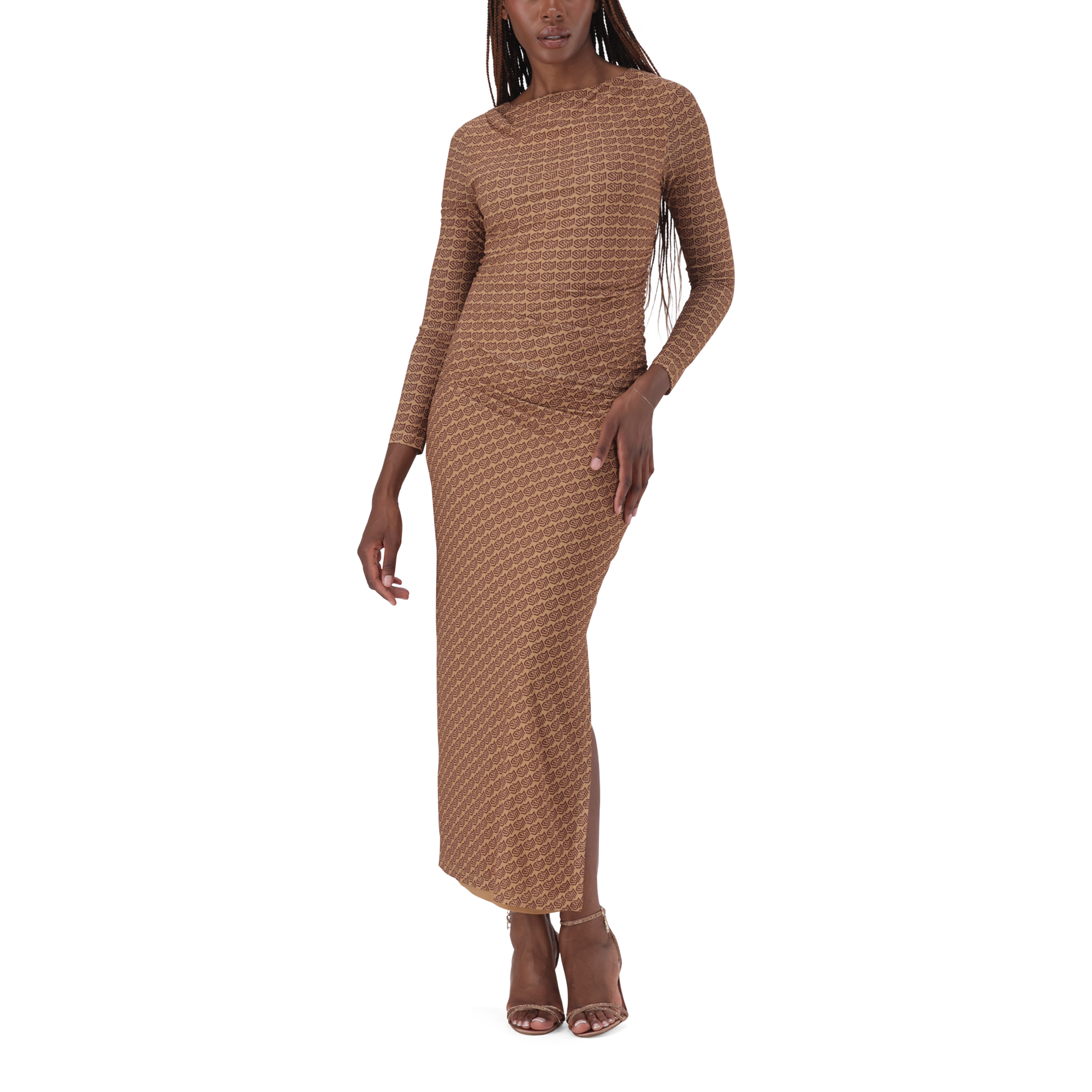 RACHEL BROWN BATEAUX NECK MIDI DRESS - view 2
