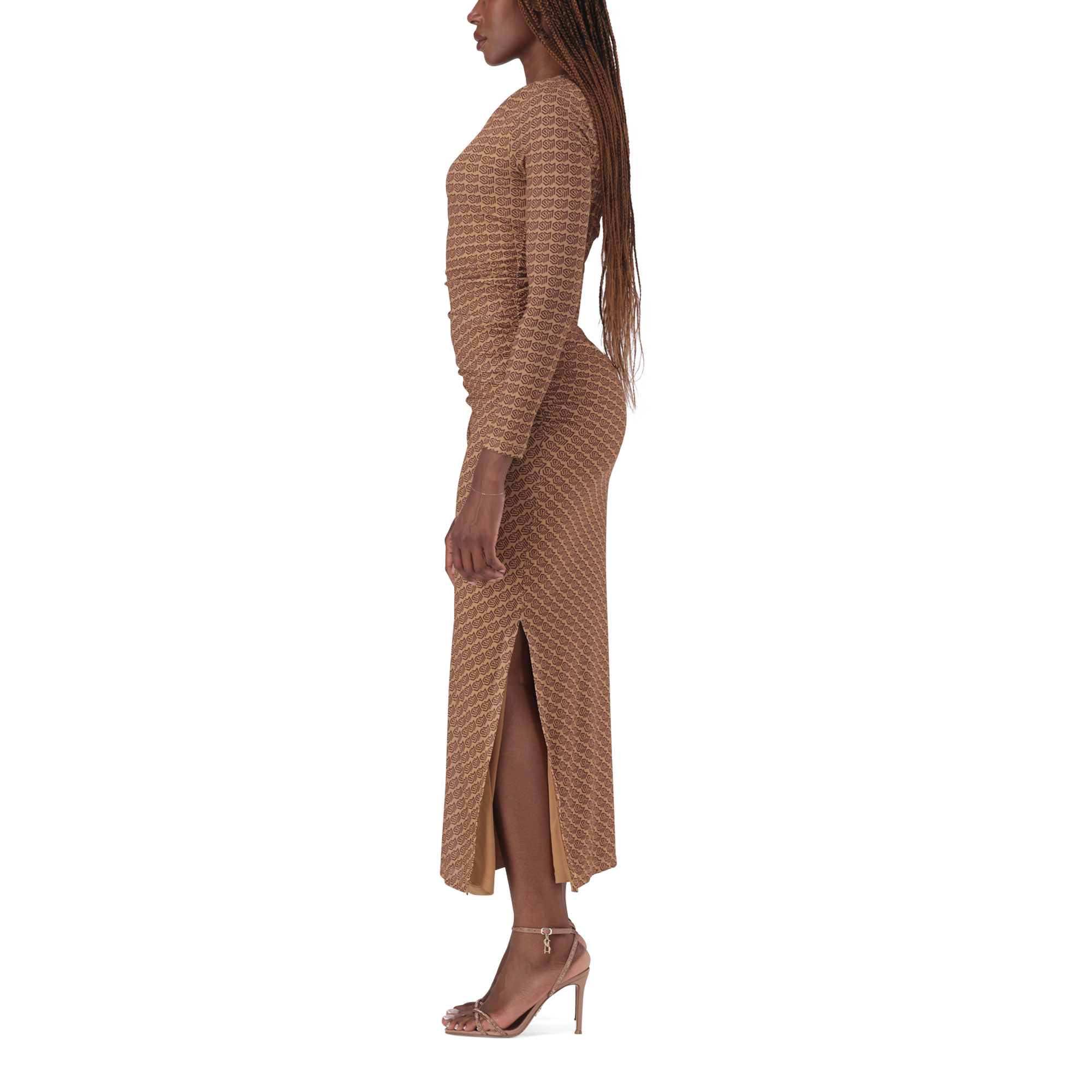 RACHEL BROWN BATEAUX NECK MIDI DRESS - view 3