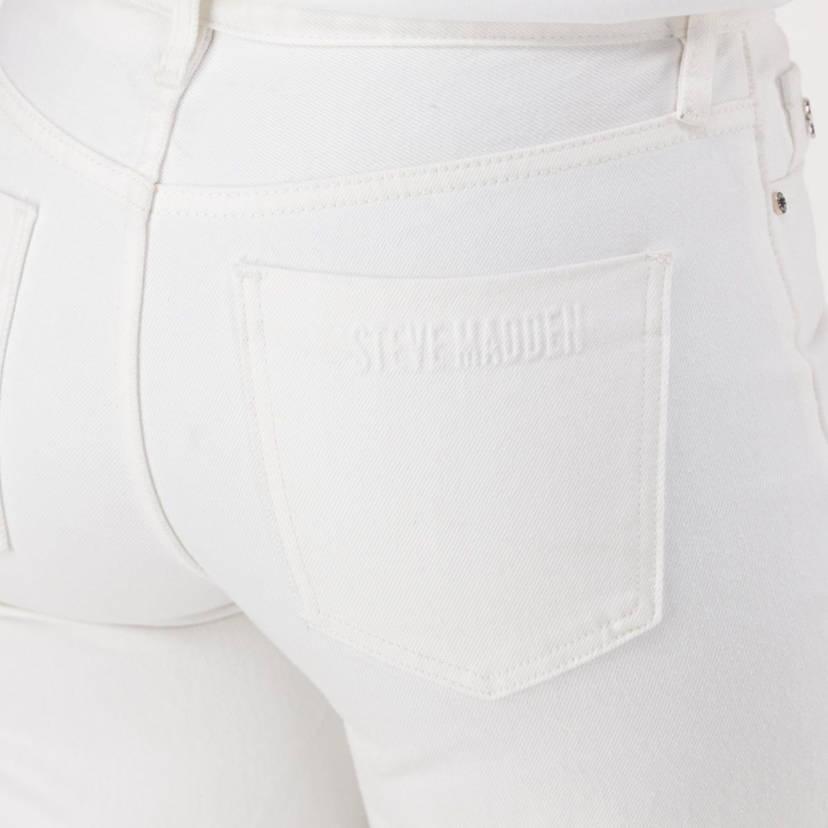 MADDIE MID-RISE WHITE BARREL LEG - view 5