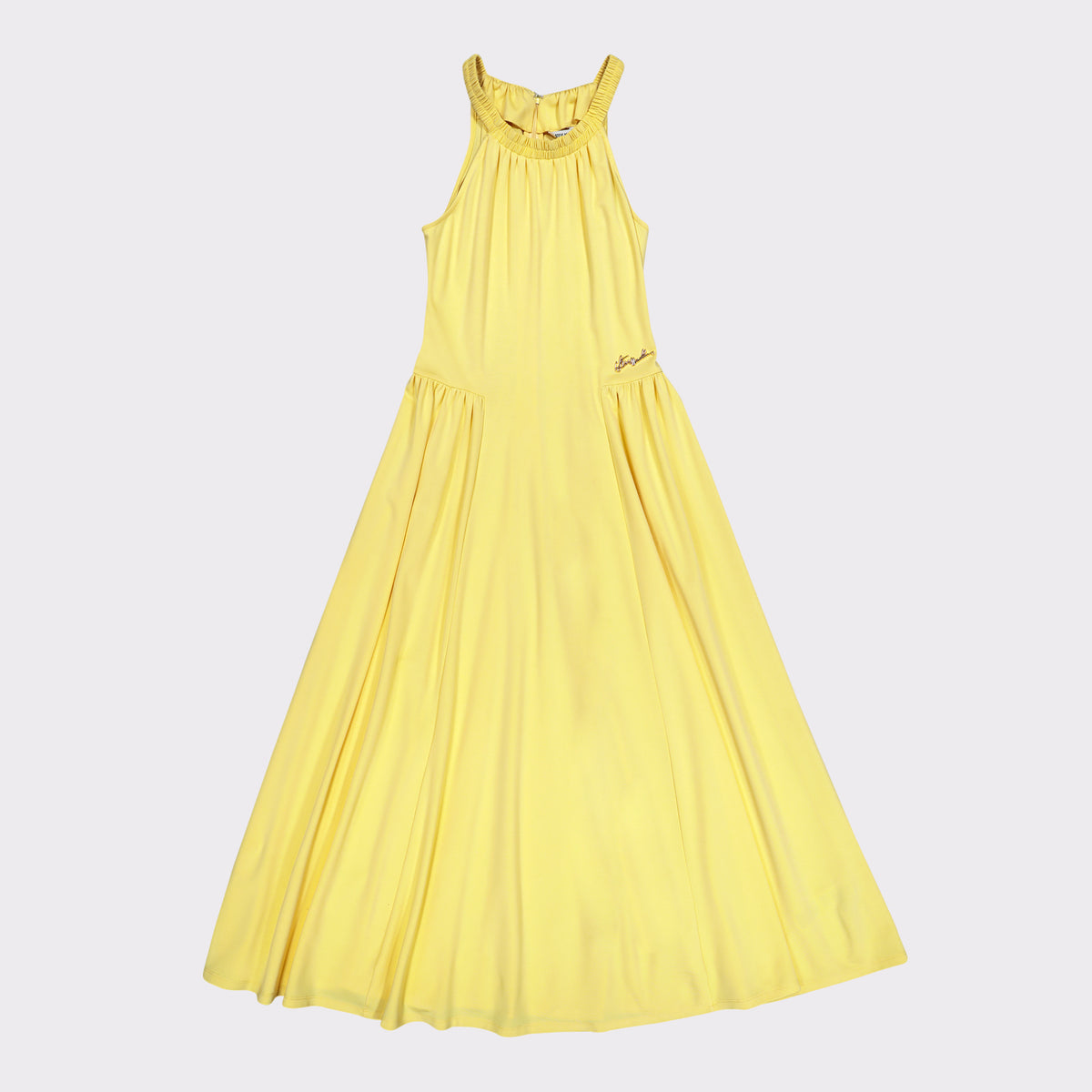 IRIS YELLOW HALTER NECK MIDI DRESS - view 6
