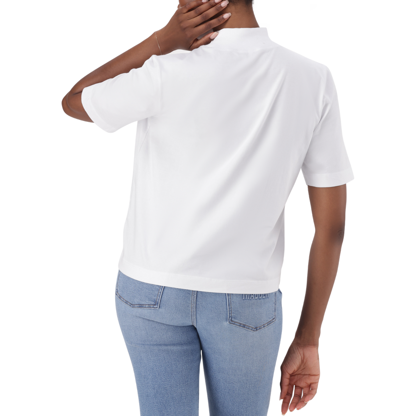KELLY WHITE HIGH NECK T-SHIRT - view 4