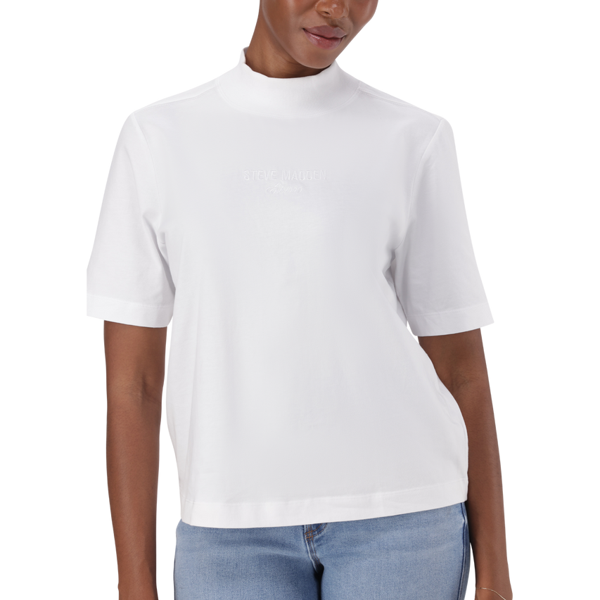 KELLY WHITE HIGH NECK T-SHIRT - view 2