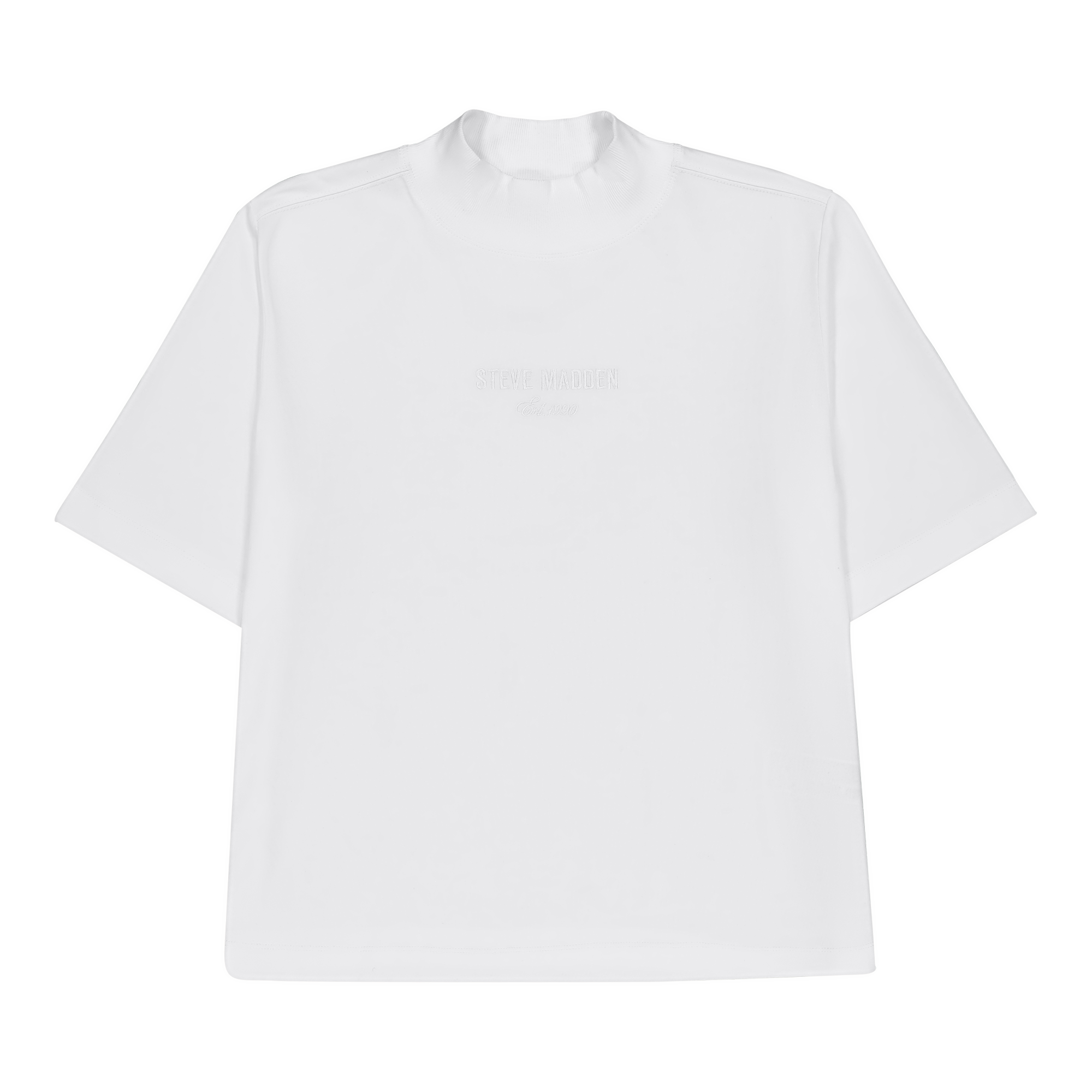 KELLY WHITE HIGH NECK T-SHIRT