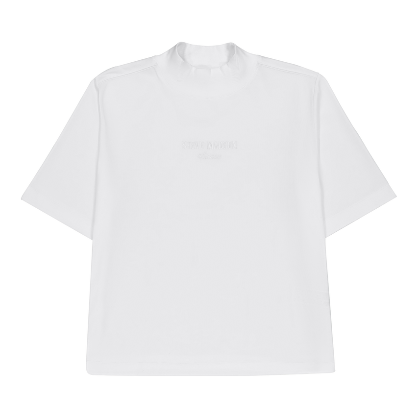KELLY WHITE HIGH NECK T-SHIRT