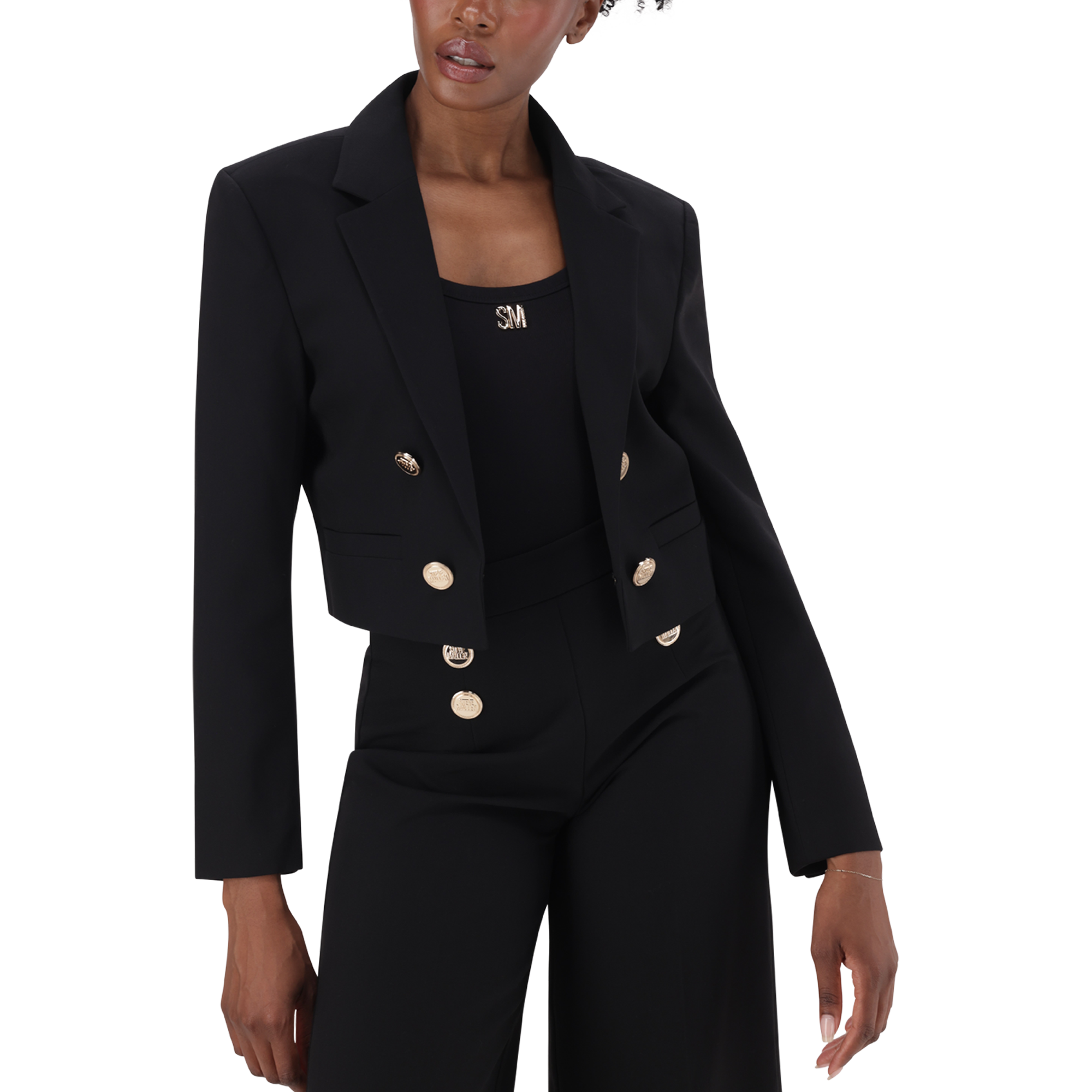 KAYLA BLACK CROPPED BLAZER