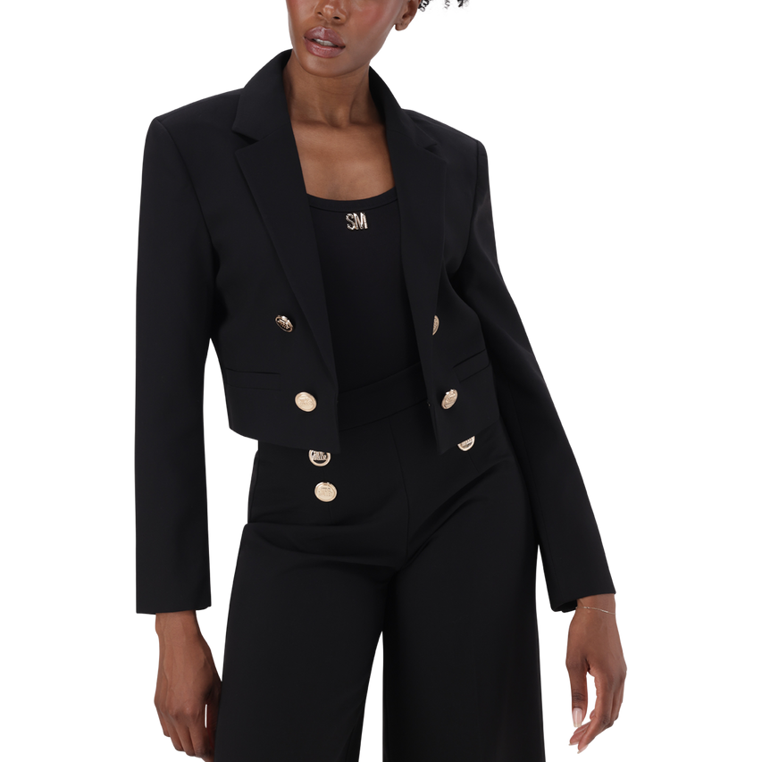 KAYLA BLACK CROPPED BLAZER
