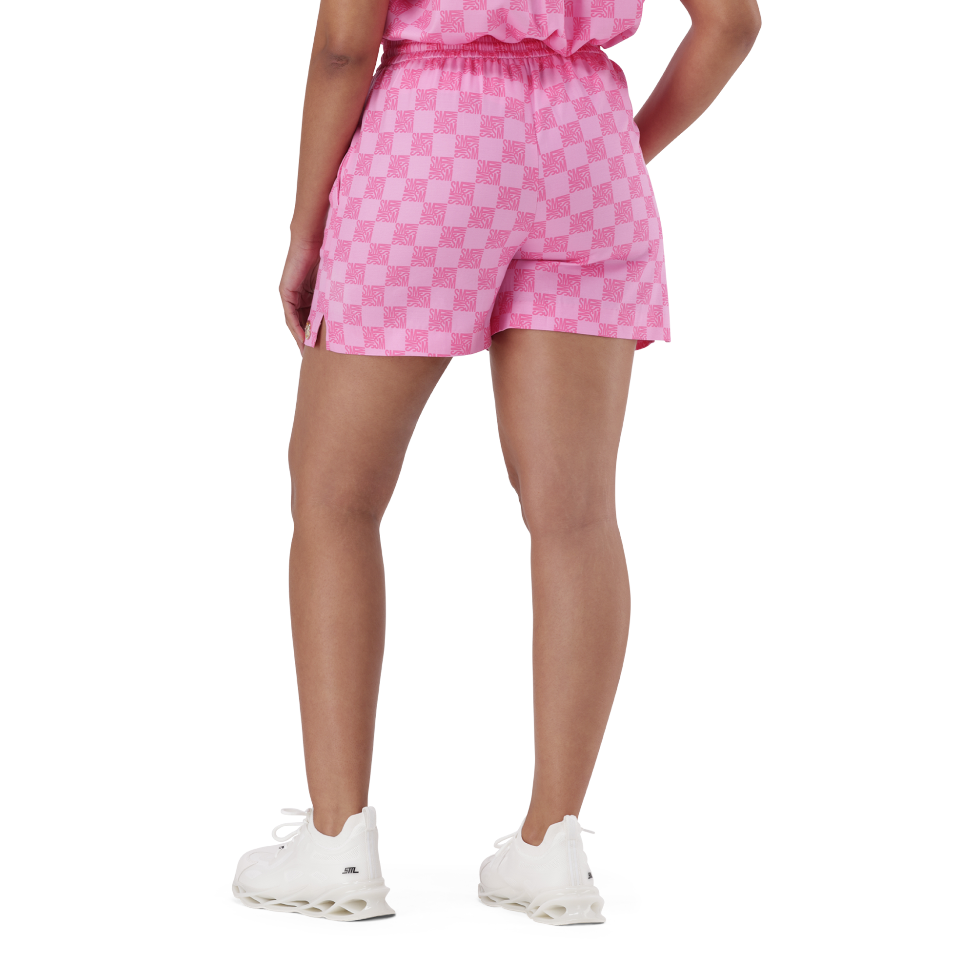 NOVA PINK ALLOVER PRINTED SHORTS