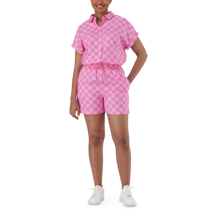 NOVA PINK ALLOVER PRINTED SHORTS