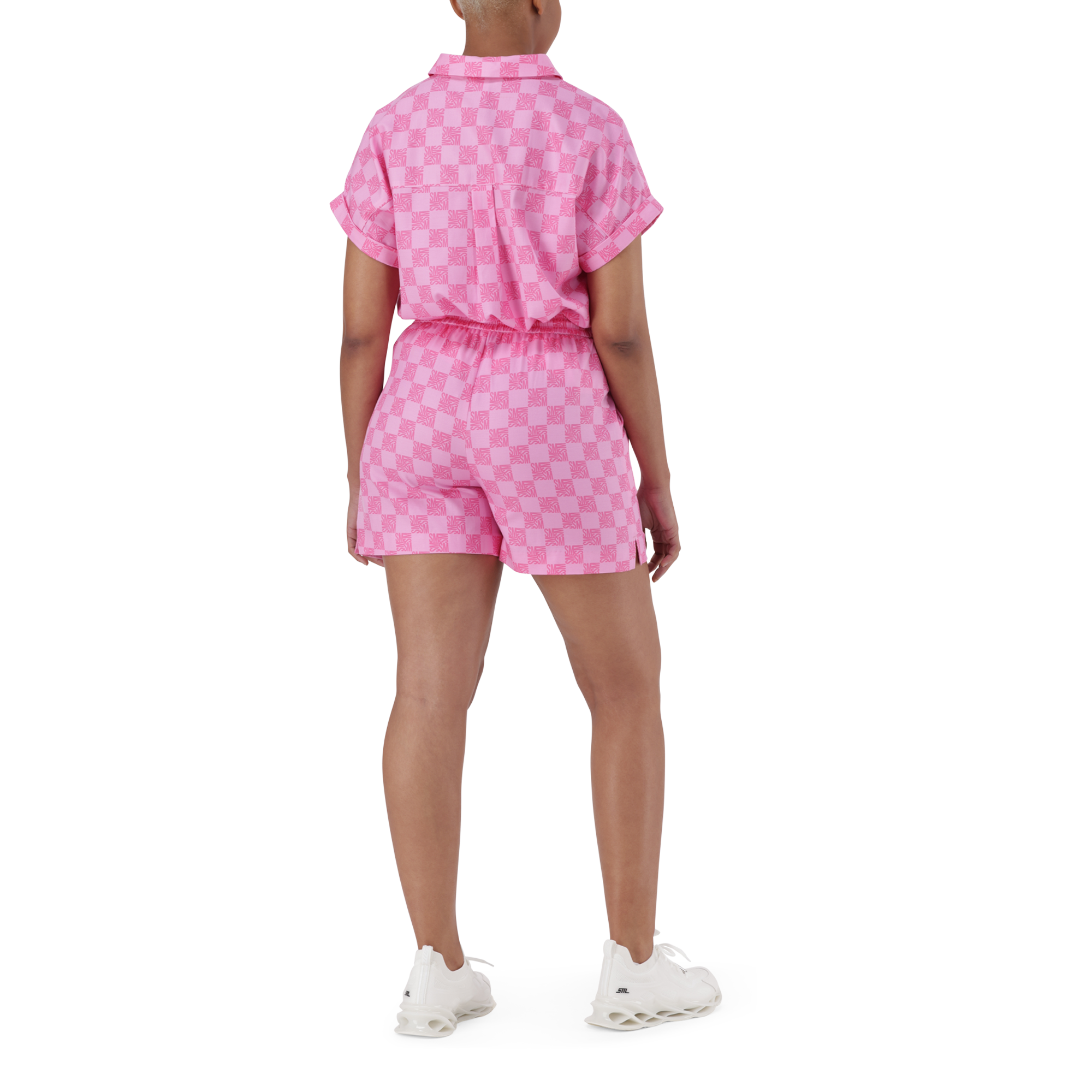 NOVA PINK ALLOVER PRINTED SHORTS