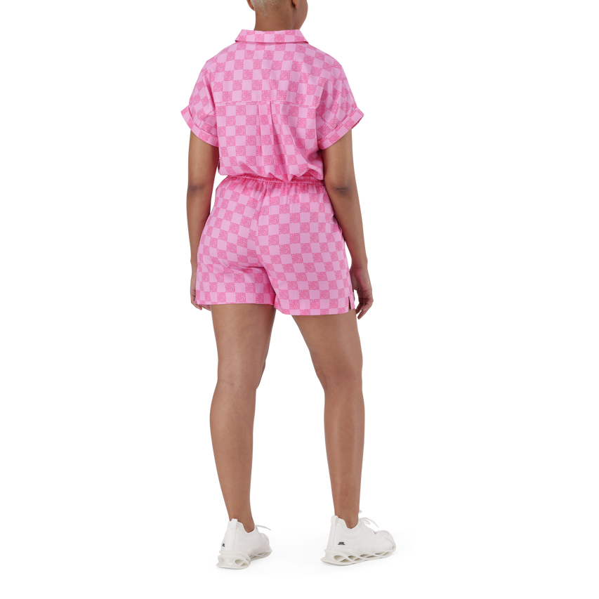 NOVA PINK ALLOVER PRINTED SHORTS