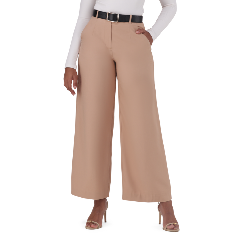 KENNEDY BISCUIT BELTED WIDE LEG TROUSER