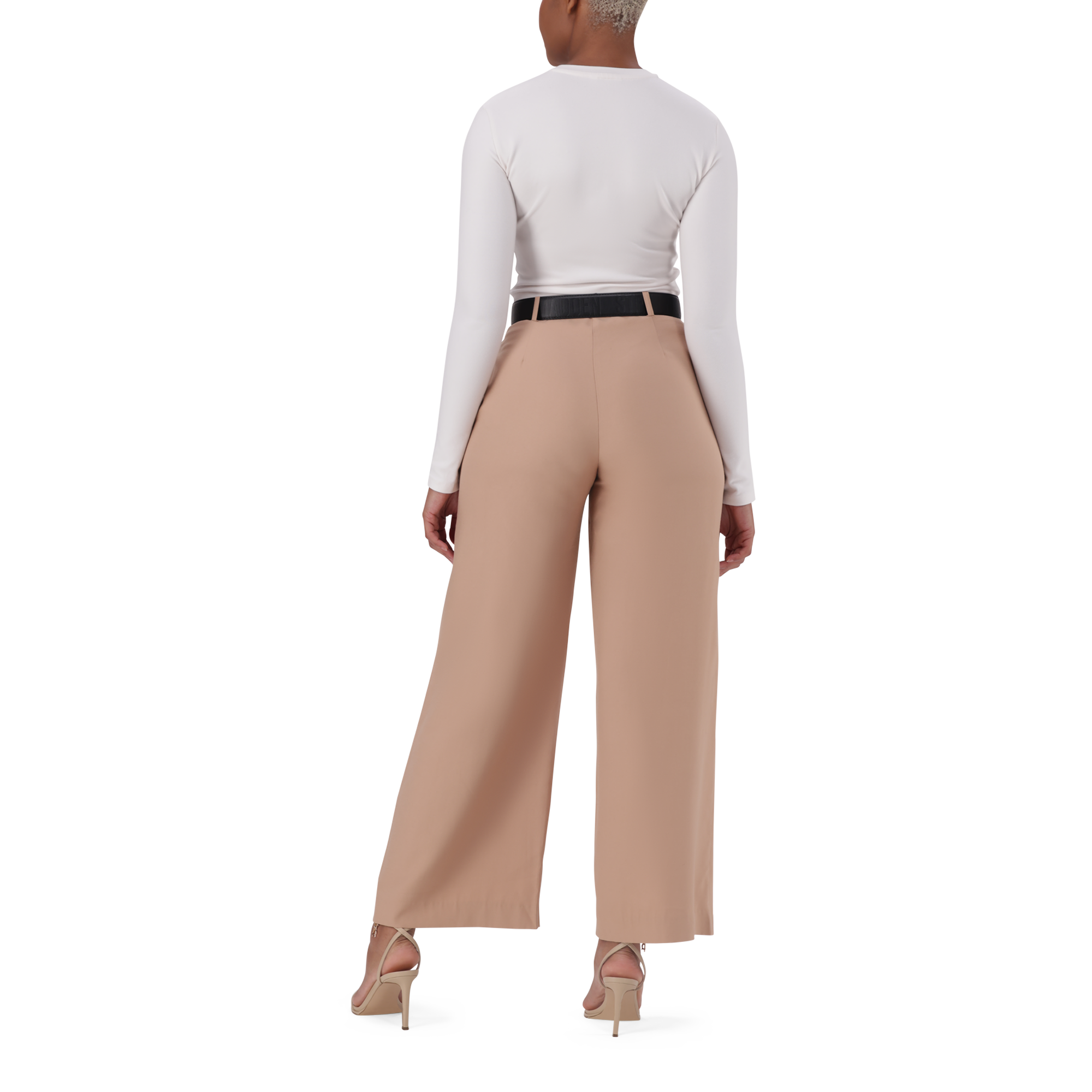 KENNEDY BISCUIT BELTED WIDE LEG TROUSER