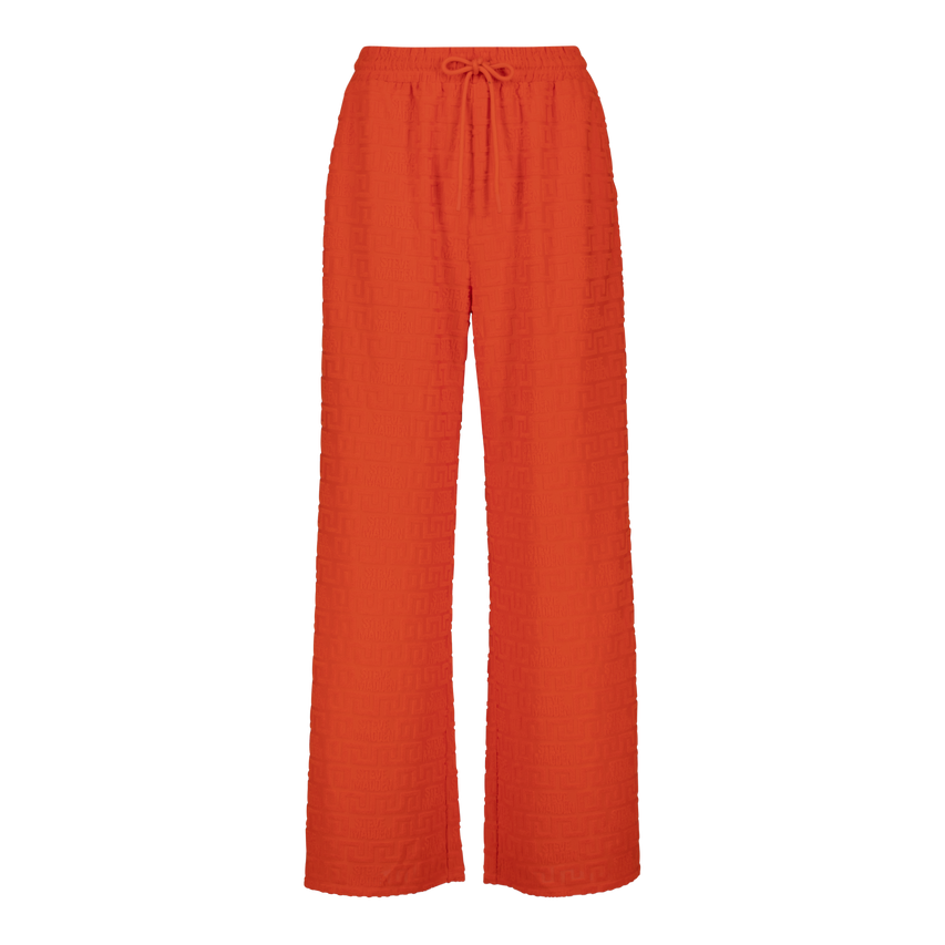 CHAYA TANGERINE WIDE LEG JOGGER WITH EMBOSSED LOGO