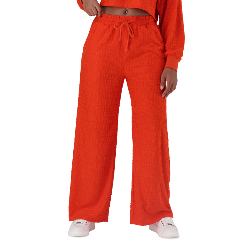 CHAYA TANGERINE WIDE LEG JOGGER WITH EMBOSSED LOGO