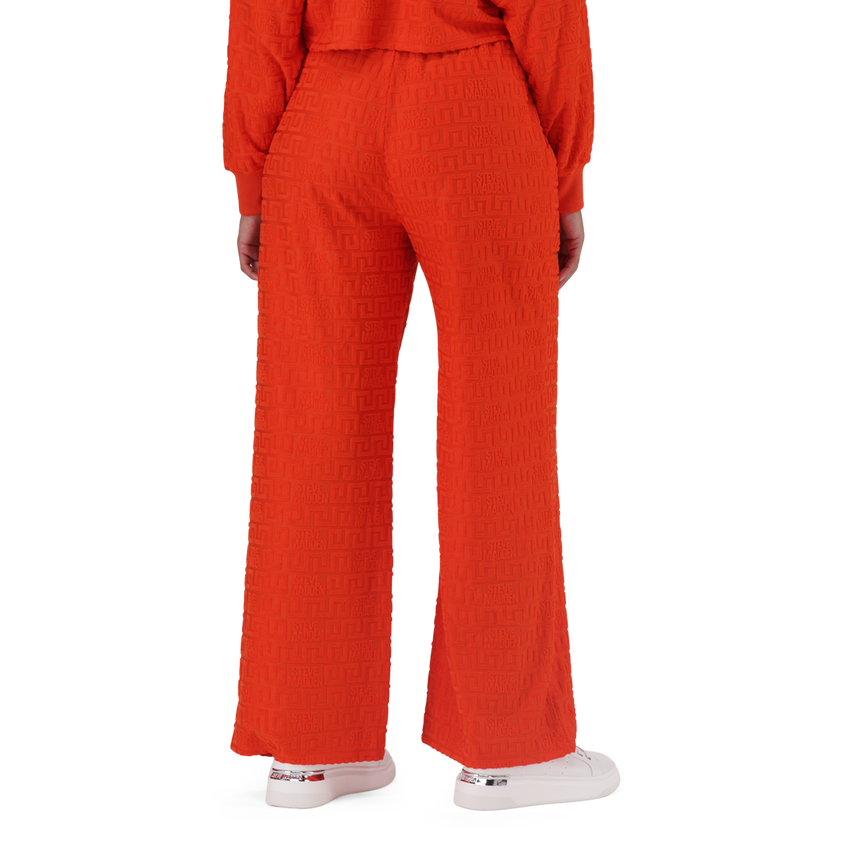 CHAYA TANGERINE WIDE LEG JOGGER WITH EMBOSSED LOGO