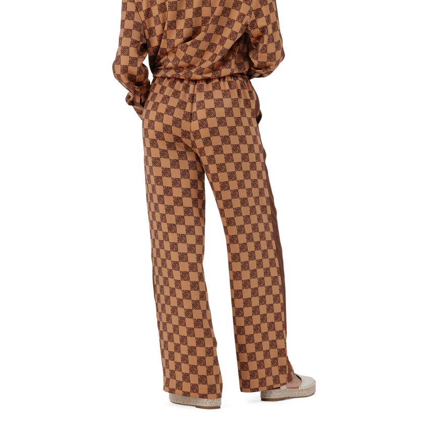 AZARA MOCHA MONOGRAM WIDE LEG PANT