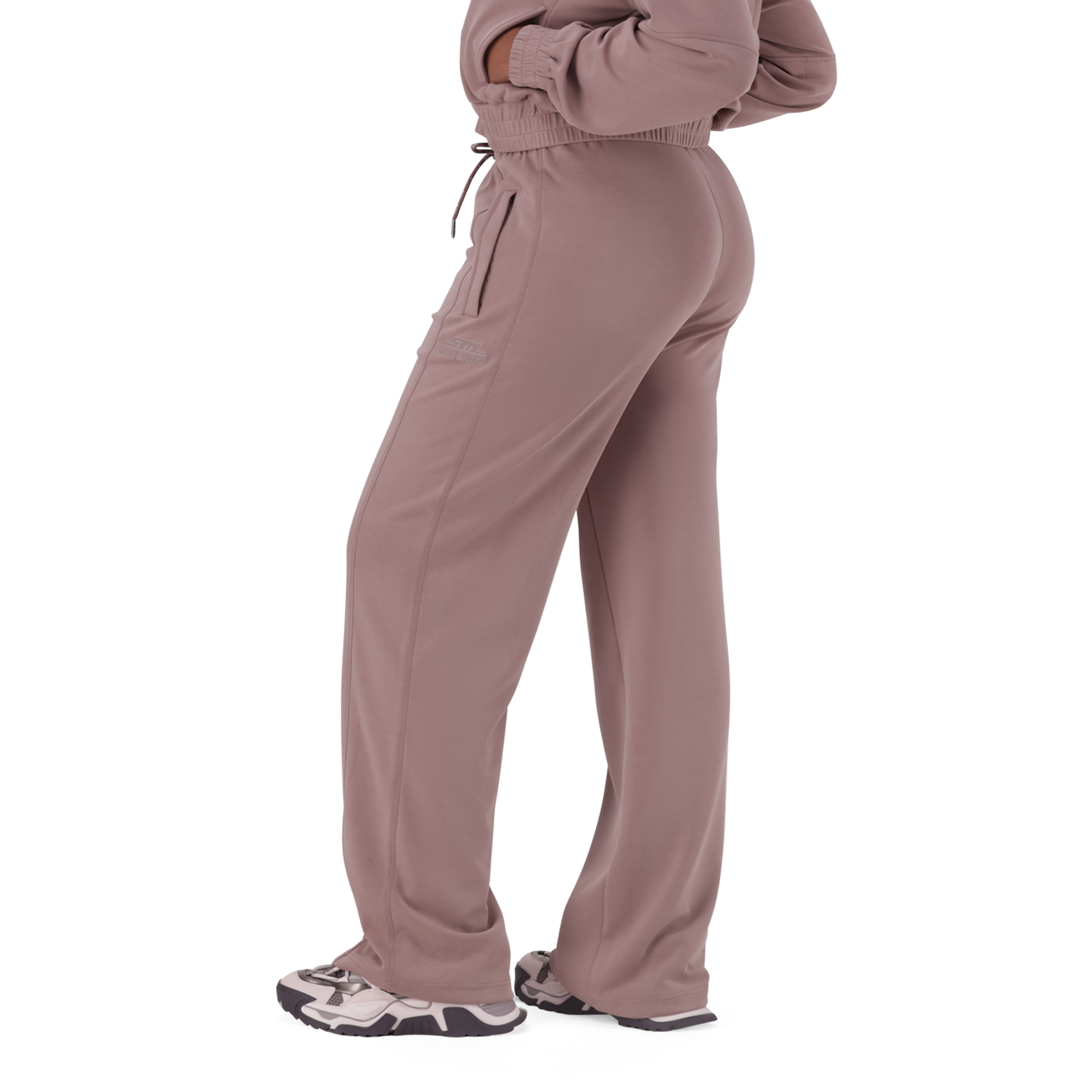 SLOAN DARK TAUPE MODAL WIDELEG JOGGER - view 3