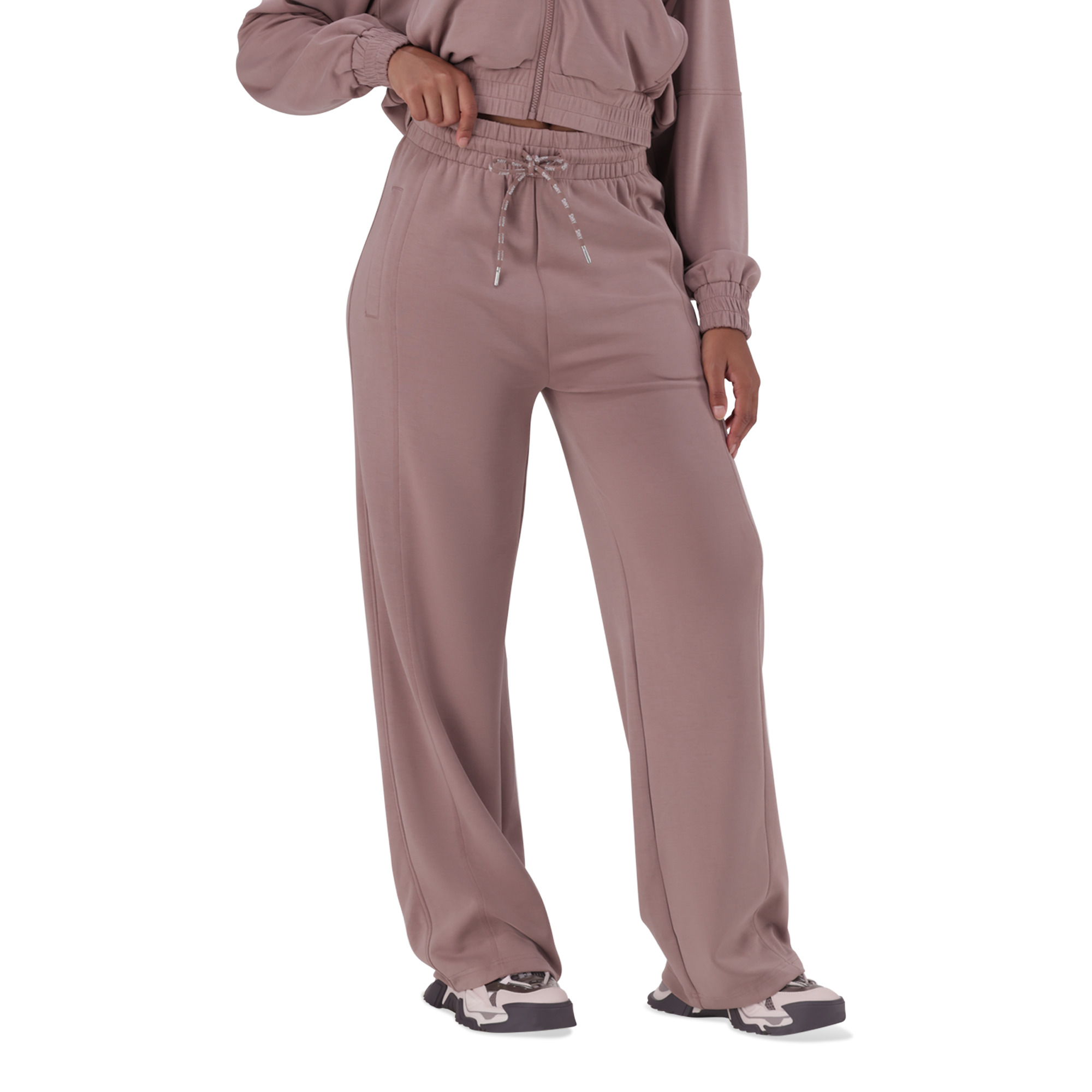 SLOAN DARK TAUPE MODAL WIDELEG JOGGER - view 2