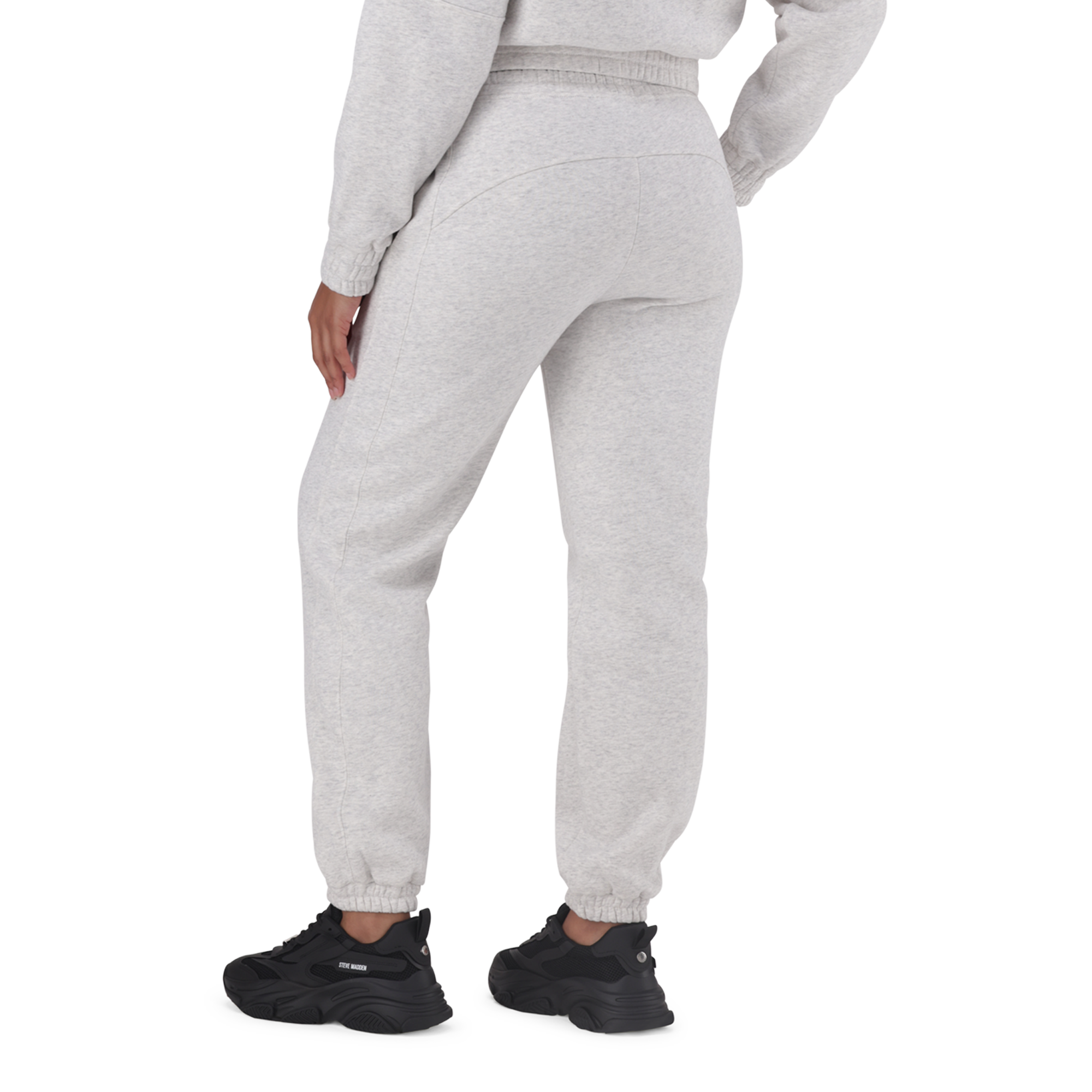 CATHERIN GREY MELANGE FLEECE JOGGER