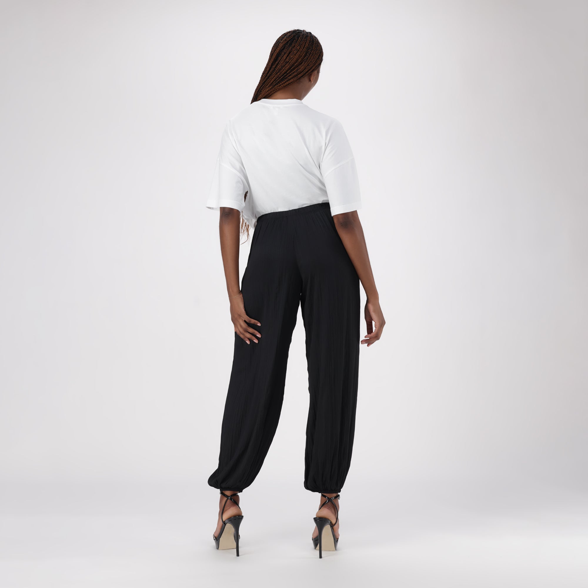 HALLIE BLACK BALLOON PANT - view 7
