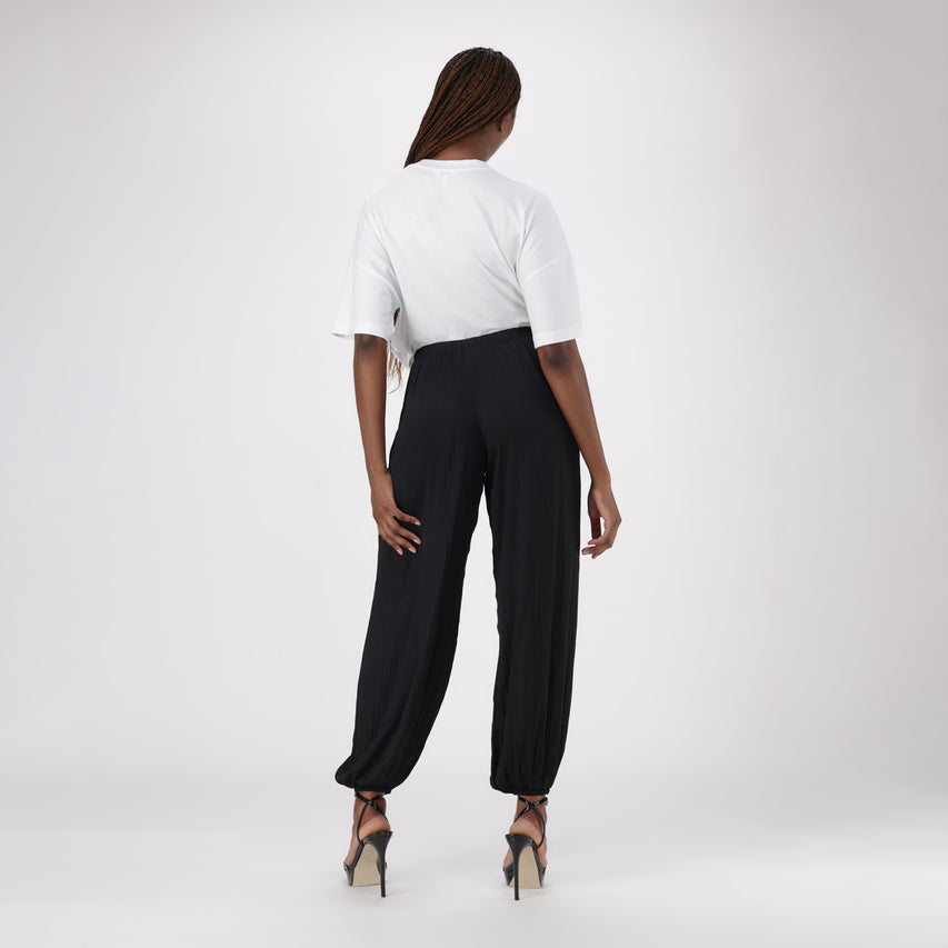 HALLIE BLACK BALLOON PANT - view 7