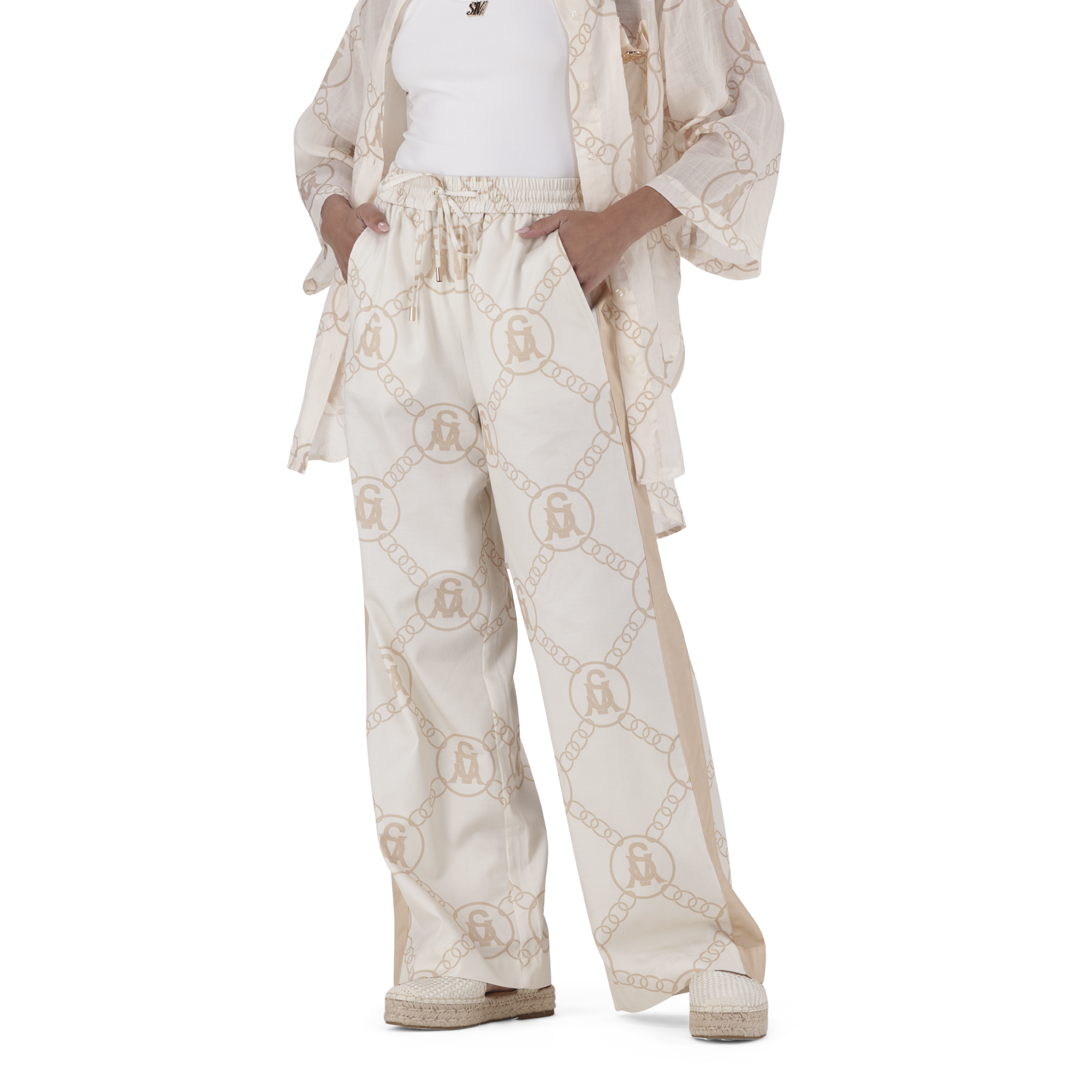 BRIELLE STONE WIDE LEG PANT