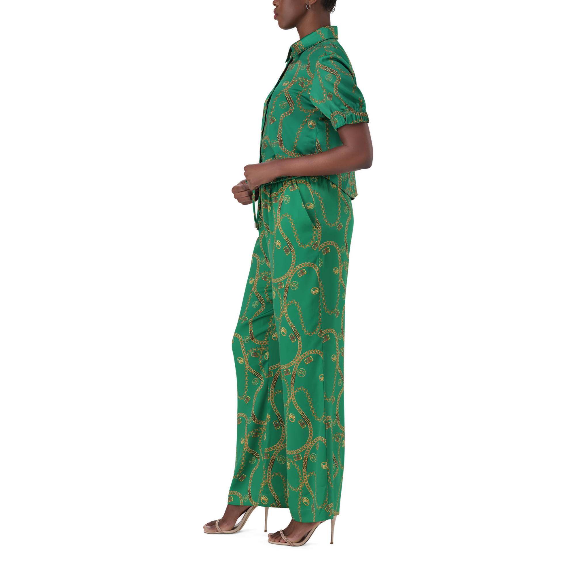 WENDY GREEN WIDE LEG PANT