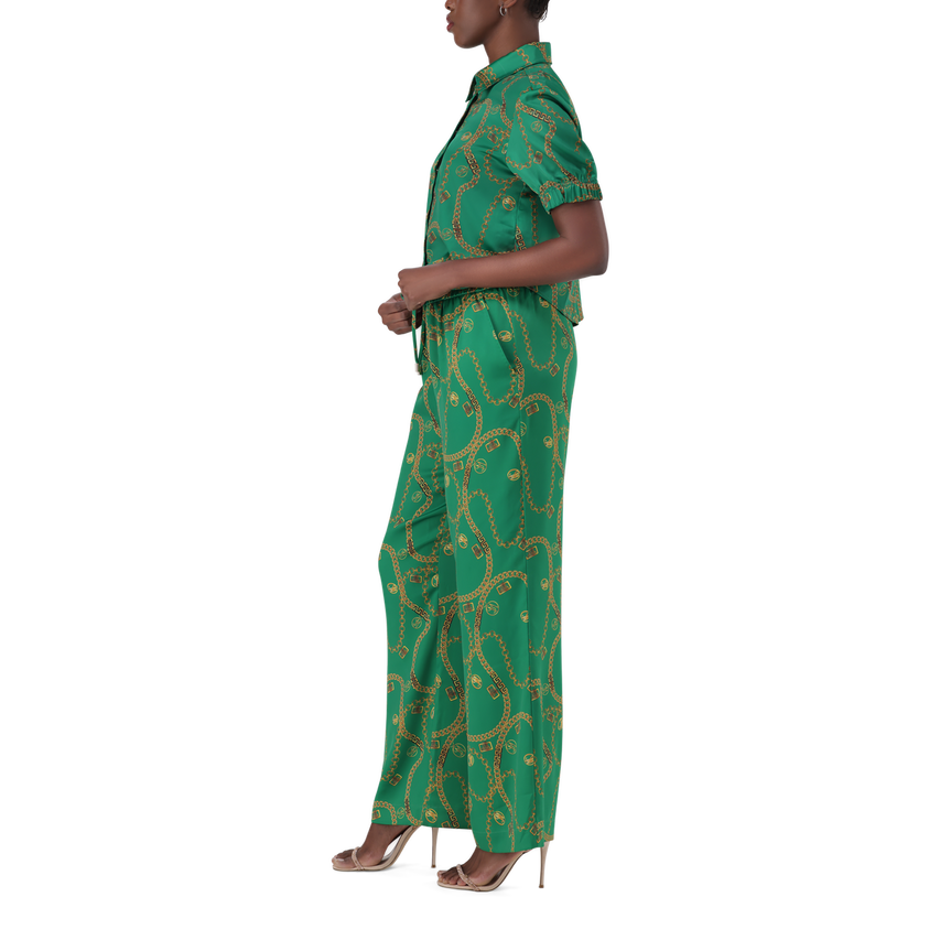 WENDY GREEN WIDE LEG PANT