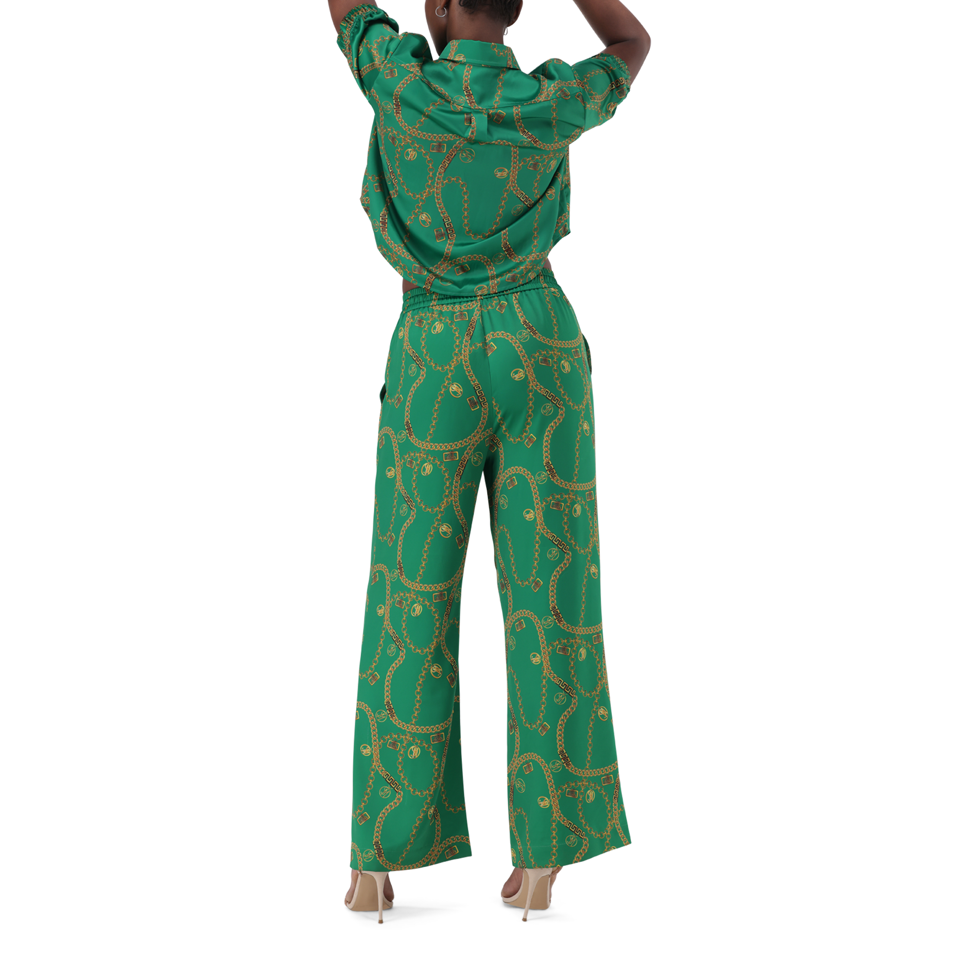 WENDY GREEN WIDE LEG PANT