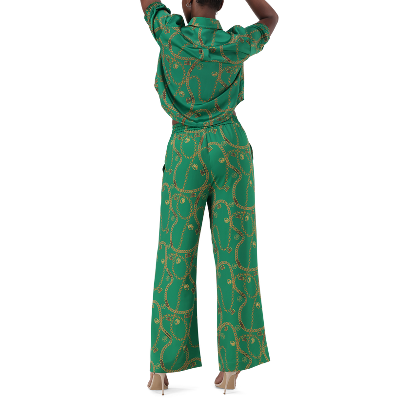 WENDY GREEN WIDE LEG PANT