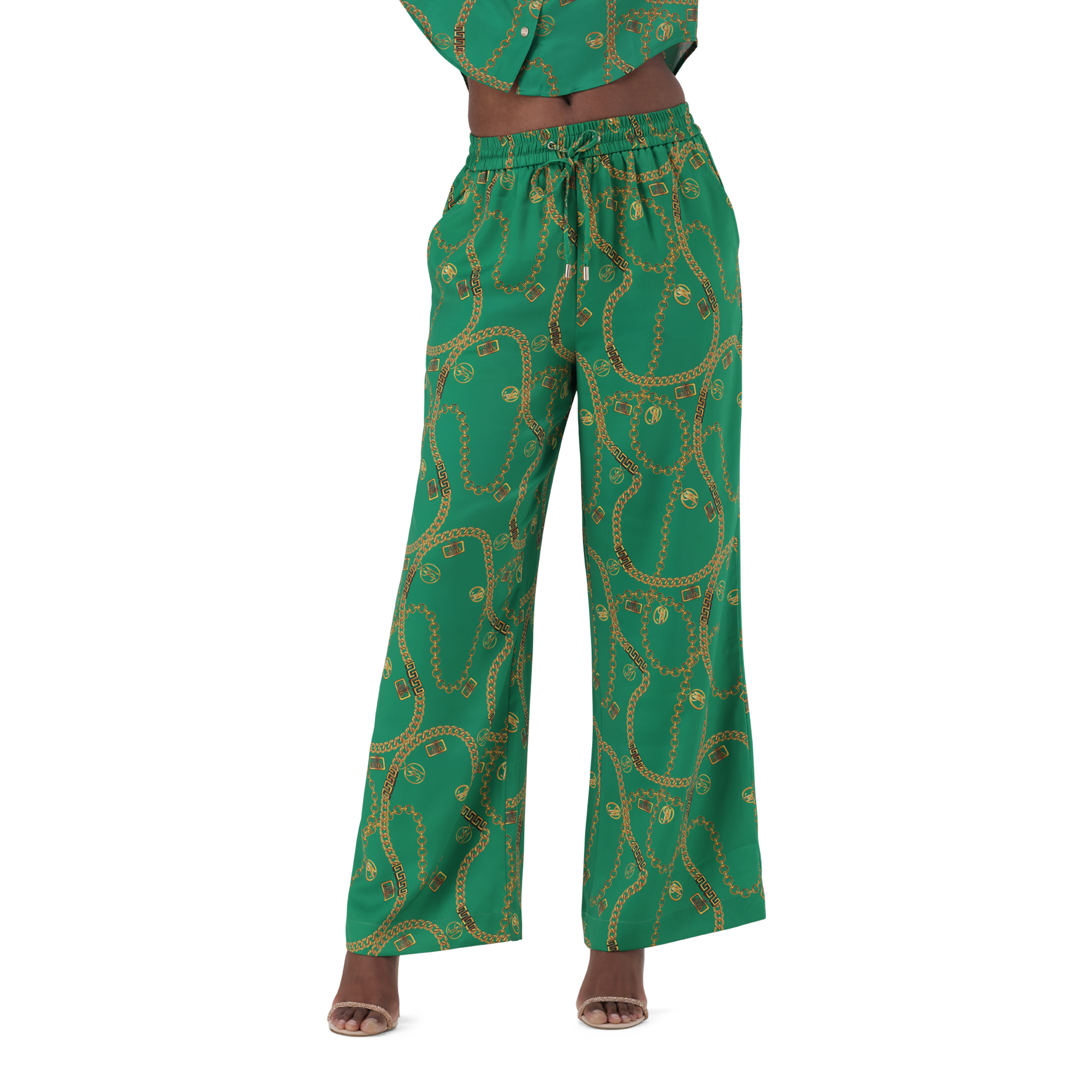 WENDY GREEN WIDE LEG PANT