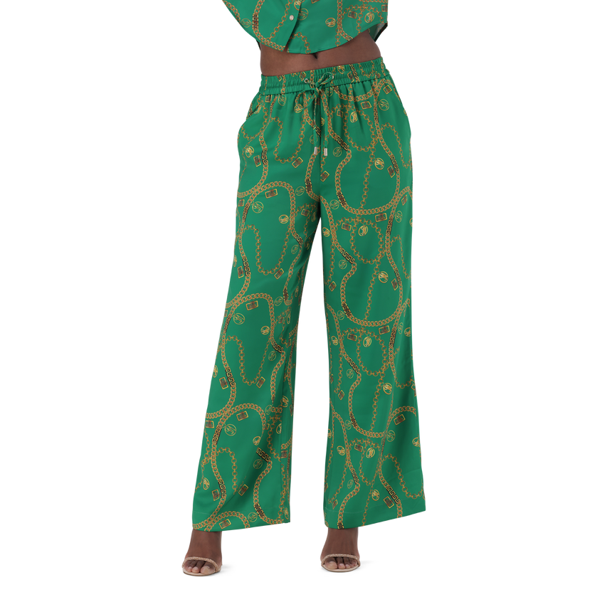 WENDY GREEN WIDE LEG PANT