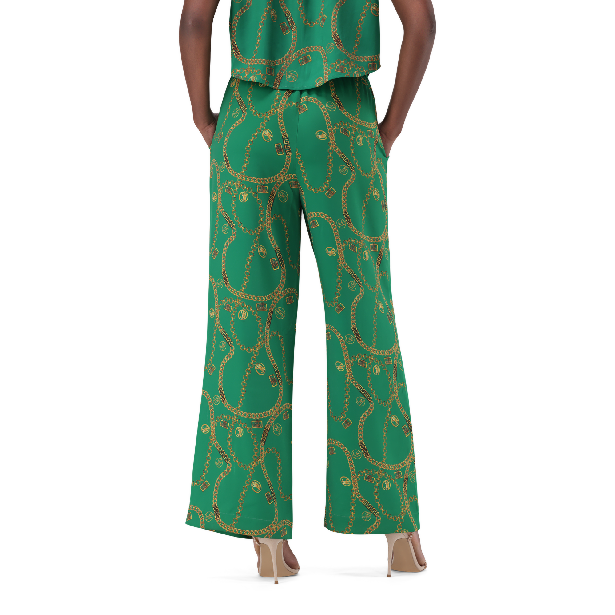 WENDY GREEN WIDE LEG PANT