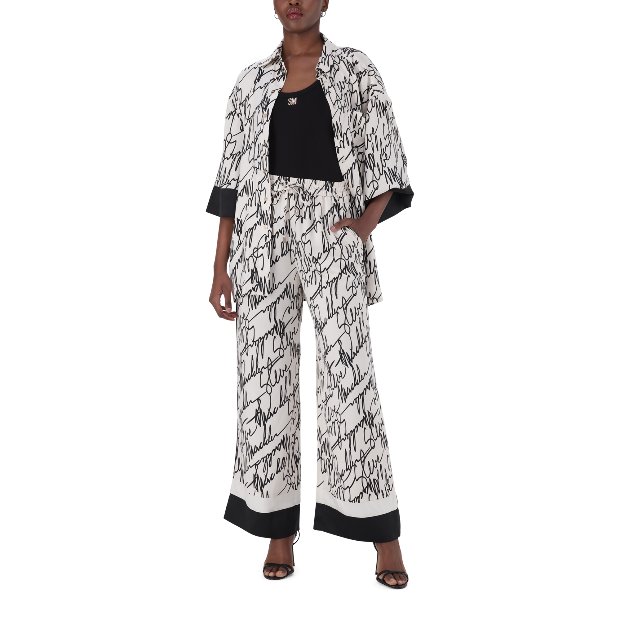 PARKER WHITE WIDE LEG PANT