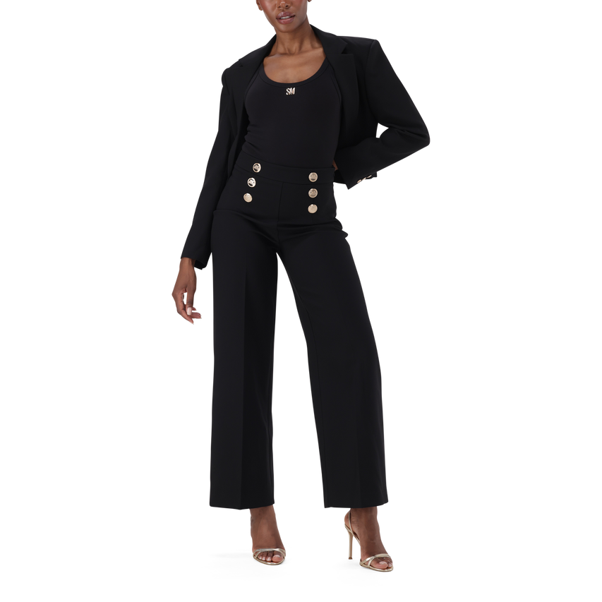 AVERY BLACK TROUSERS WITH BUTTONS