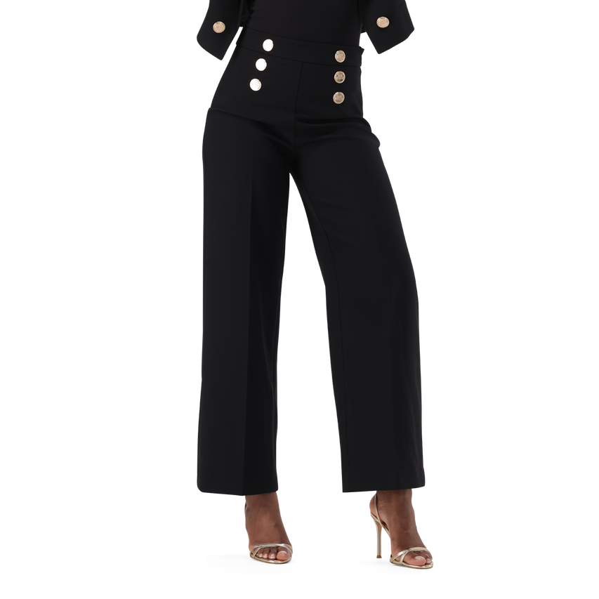 AVERY BLACK TROUSERS WITH BUTTONS