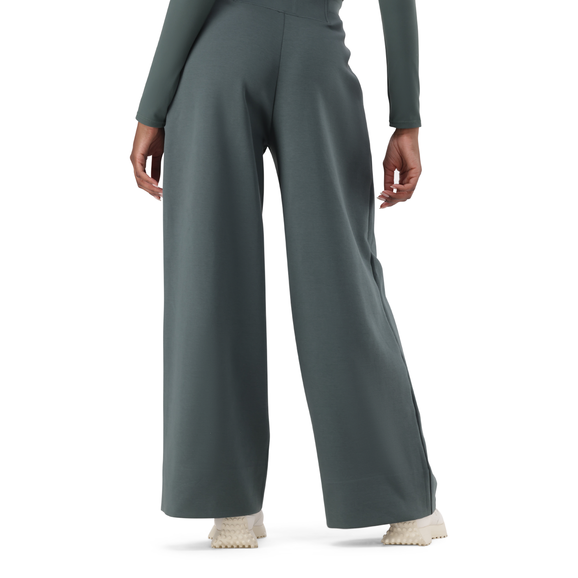 JEMIMA DARK SAGE WIDELEG SCUBA TROUSER - view 5
