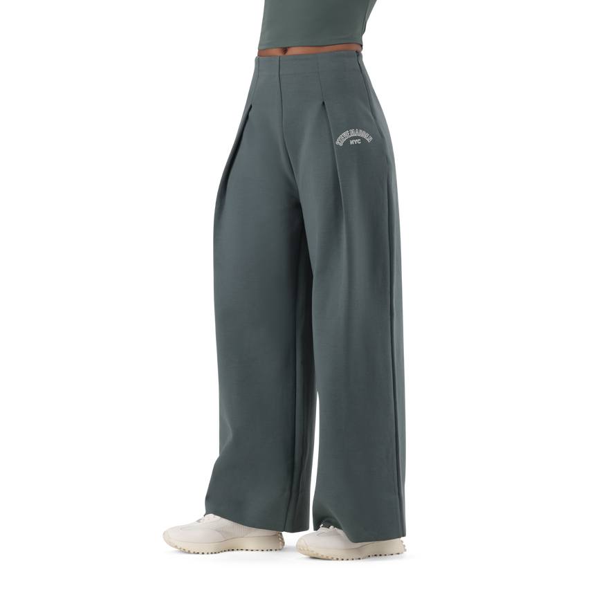 JEMIMA DARK SAGE WIDELEG SCUBA TROUSER - view 3