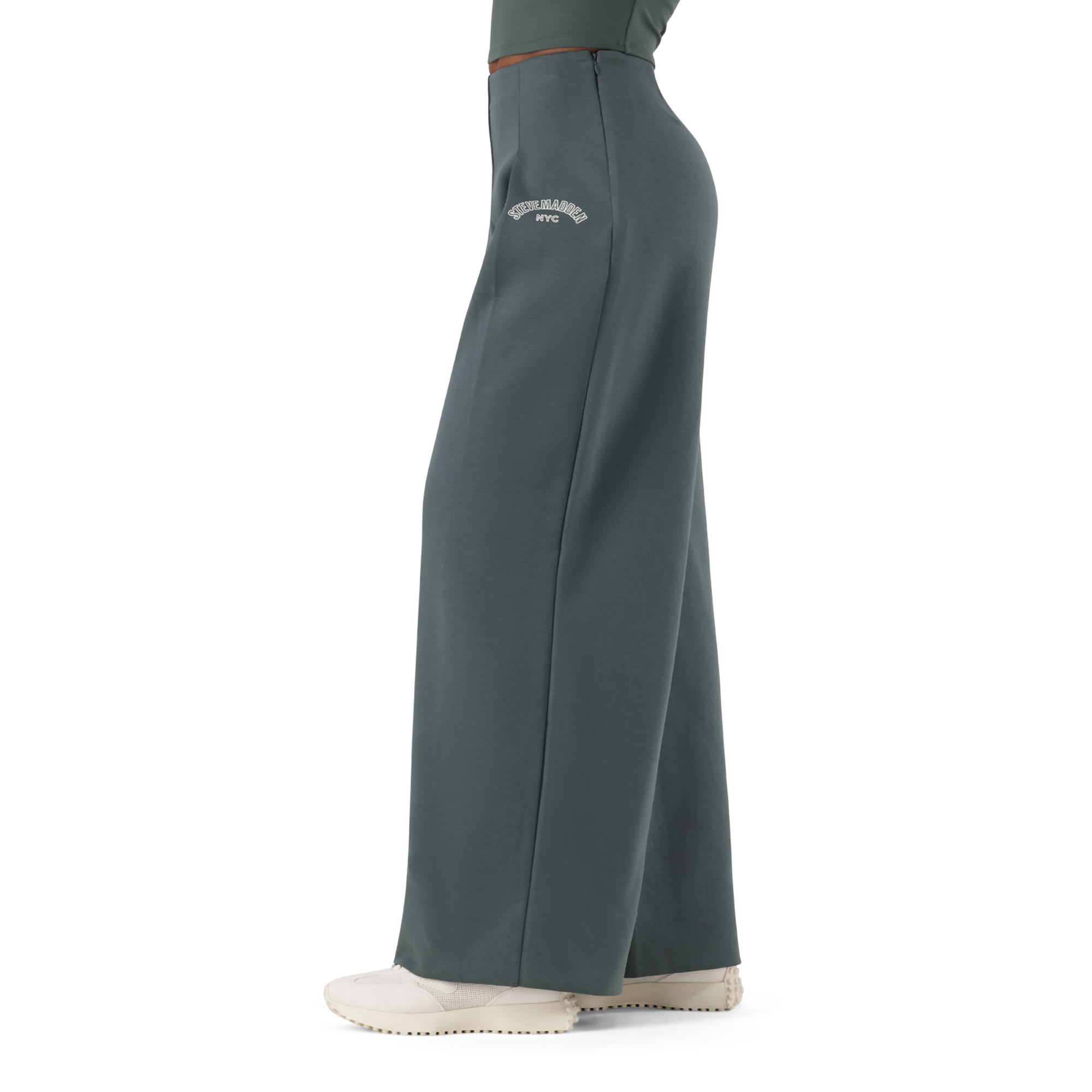 JEMIMA DARK SAGE WIDELEG SCUBA TROUSER - view 4