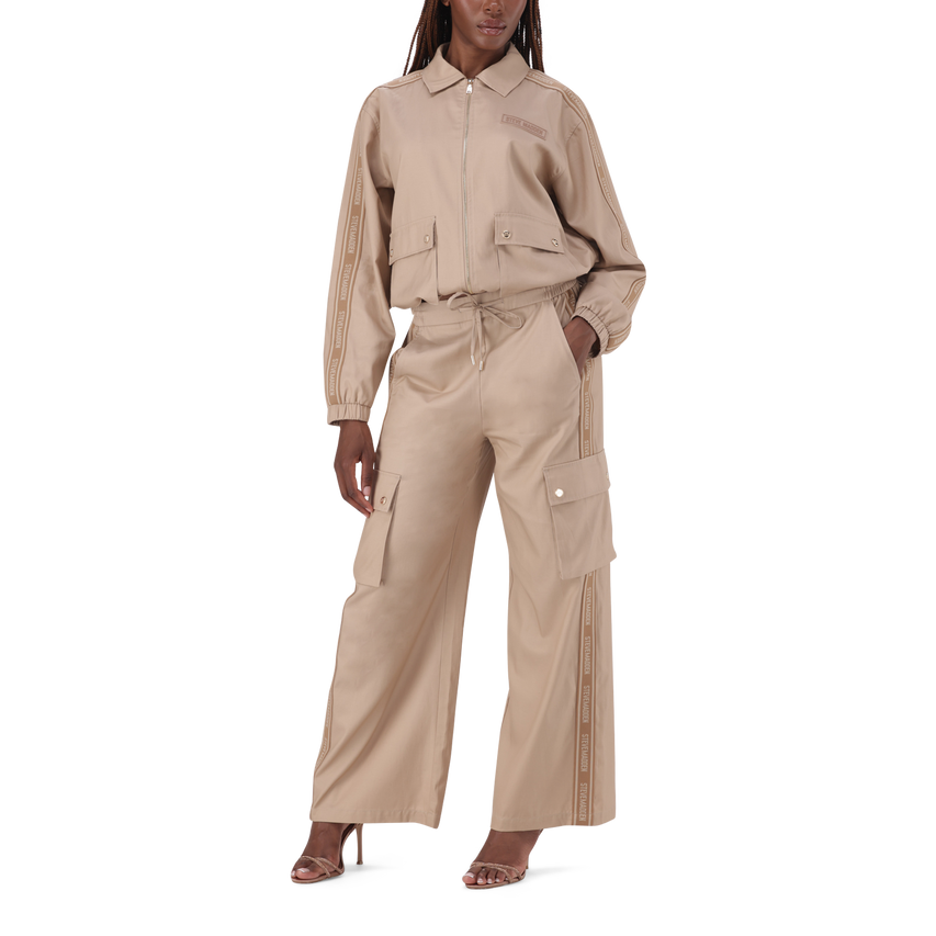 EMILIA CARAMEL WIDELEG CARGO PANT - view 4