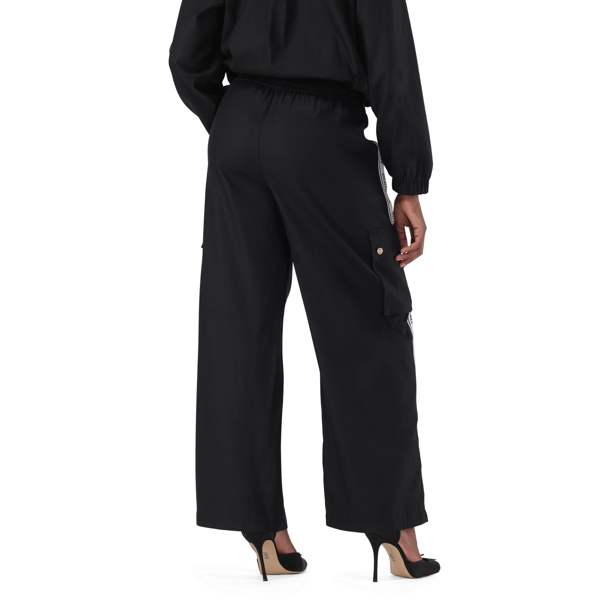EMILIA BLACK WIDELEG CARGO PANT - view 5
